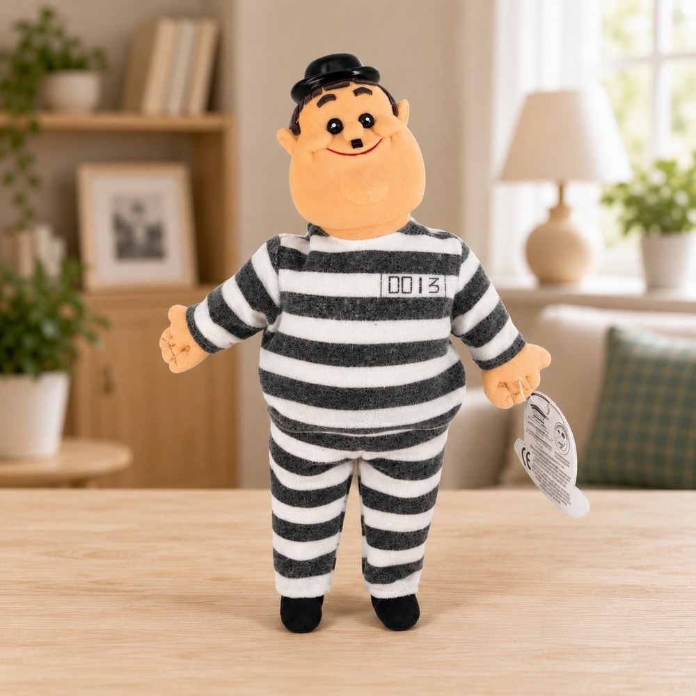 1999 Laurel & Hardy Oliver Hardy Prisoner Plush 10" Play By Play w/ Tags Vintage